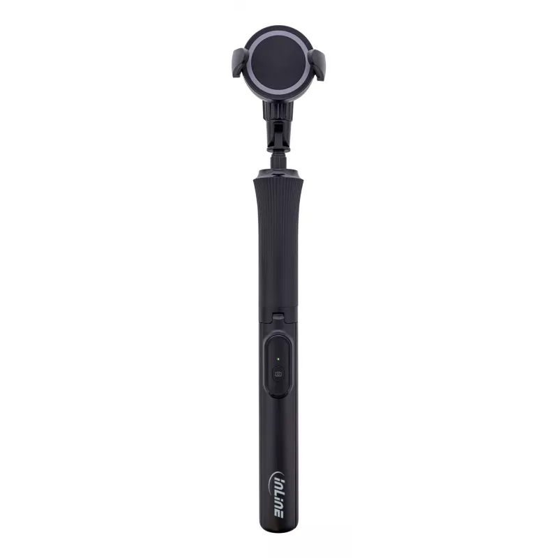 Selfie stick tripod InLine 48091 with Bluetooth remote control — extendable smartphone holder