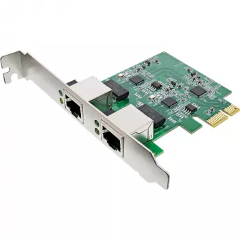 InLine Dual Gigabit network card, 1x RJ45 2.5Gb/s, PCIe x1, incl. LP bracket
