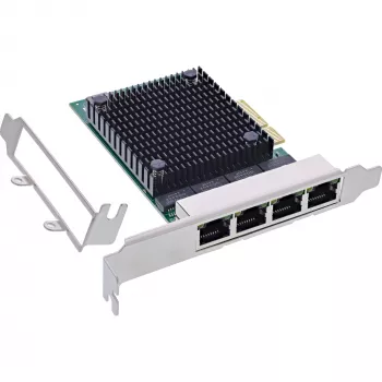 InLine Quad Gigabit network card, 4x RJ45 2.5Gb/s, PCIe x4, incl. LP bracket