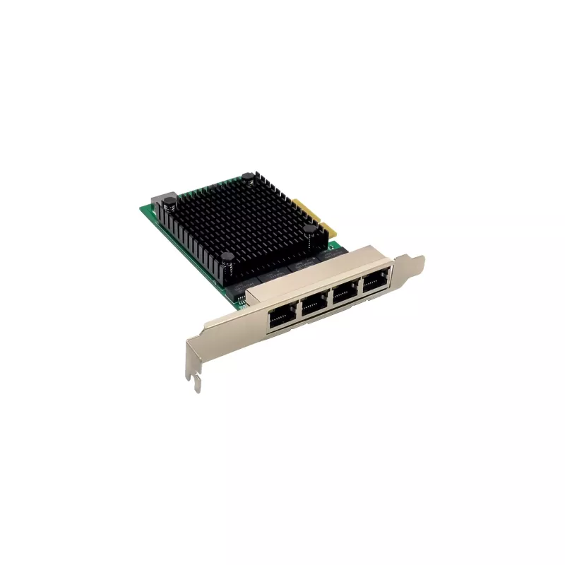 InLine Quad Gigabit network card, 4x RJ45 2.5Gb/s, PCIe x4, incl. LP bracket