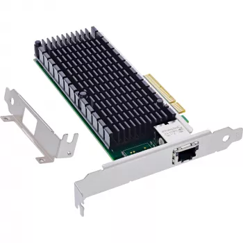 InLine 10-Gigabit network card, 1x RJ45 10Gb/s, PCIe x8, incl. LP bracket