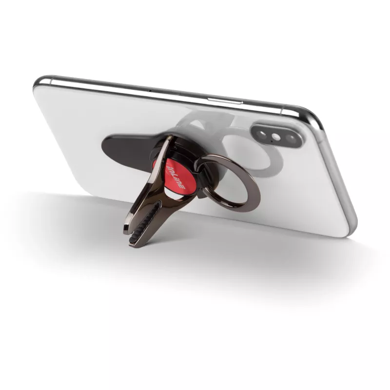 InLine smartphone 3-in-1 car holder, stand, finger holder, red