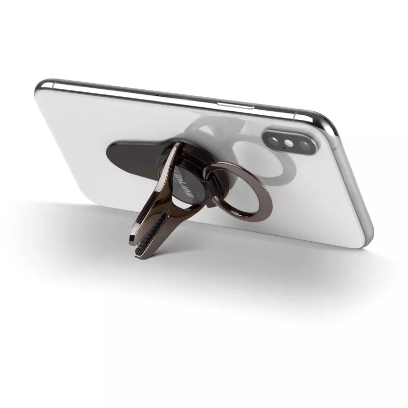 InLine smartphone 3-in-1 car holder, stand, finger holder, black