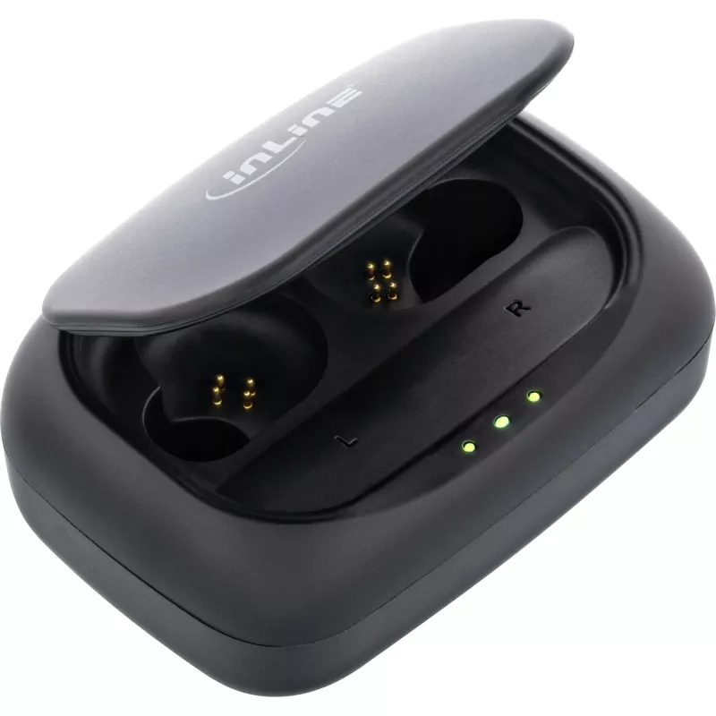 InLine PURE Air TWS, Bluetooth In-Ear headphones with Qi-Case PowerBank