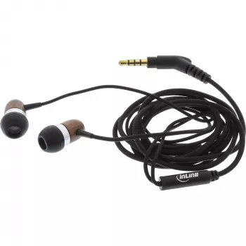 Headphones InLine woodin-ear In-Ear Headset