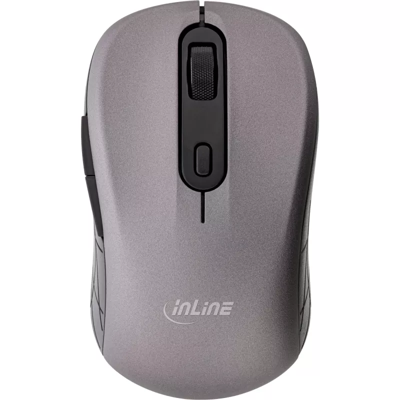 InLine Mouse 3-in-1, Bluetooth + 2x 2.4GHz, 5 buttons, optical, grey/black