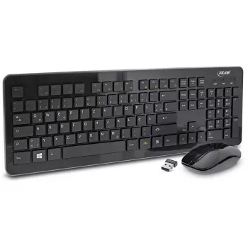 InLine Design Desktop Set, USB 2,4GHz, max. 1600dpi, black, GERMAN