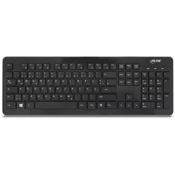 InLine Design Desktop Set, USB 2,4GHz, max. 1600dpi, black, GERMAN