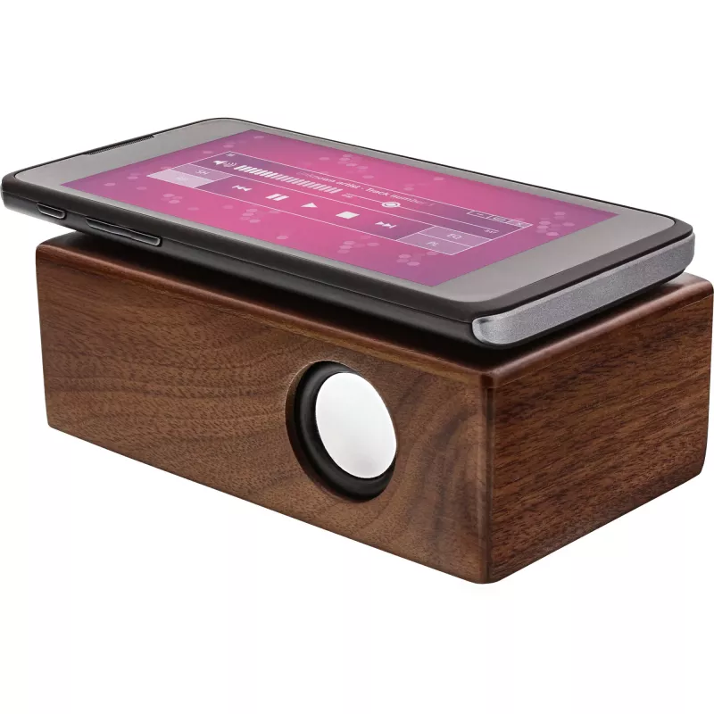 InLine woodbrick, Induction speaker in real wooden case