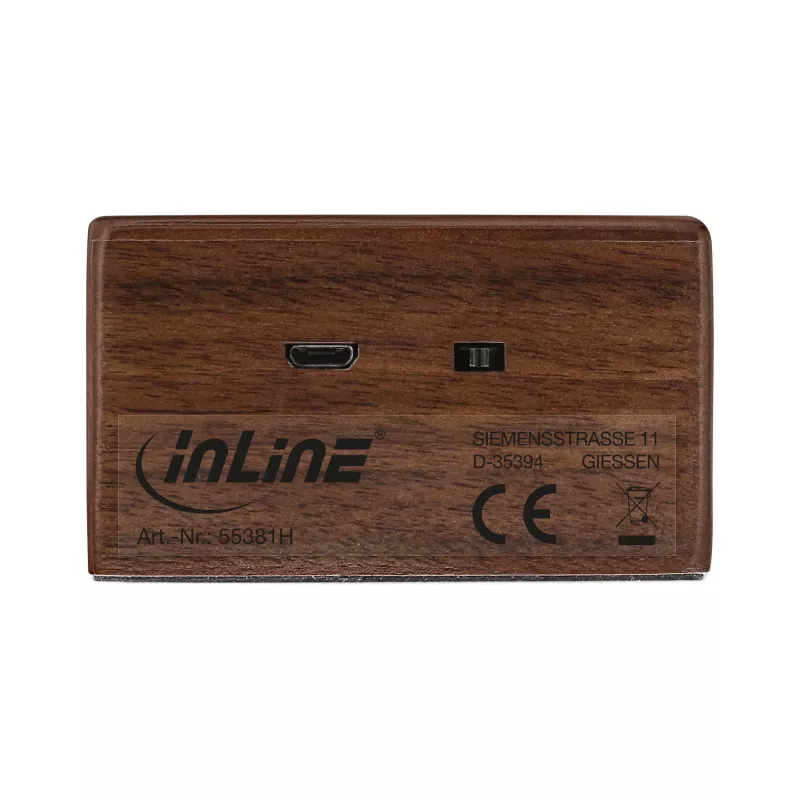 InLine woodbrick, Induction speaker in real wooden case