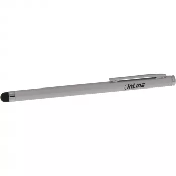 InLine Stylus, Pen for Touchscreens of Smartphone & Tablet, silver
