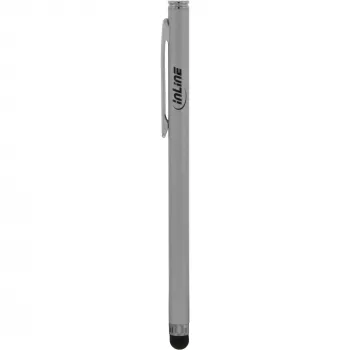 InLine Stylus, Pen for Touchscreens of Smartphone & Tablet, silver