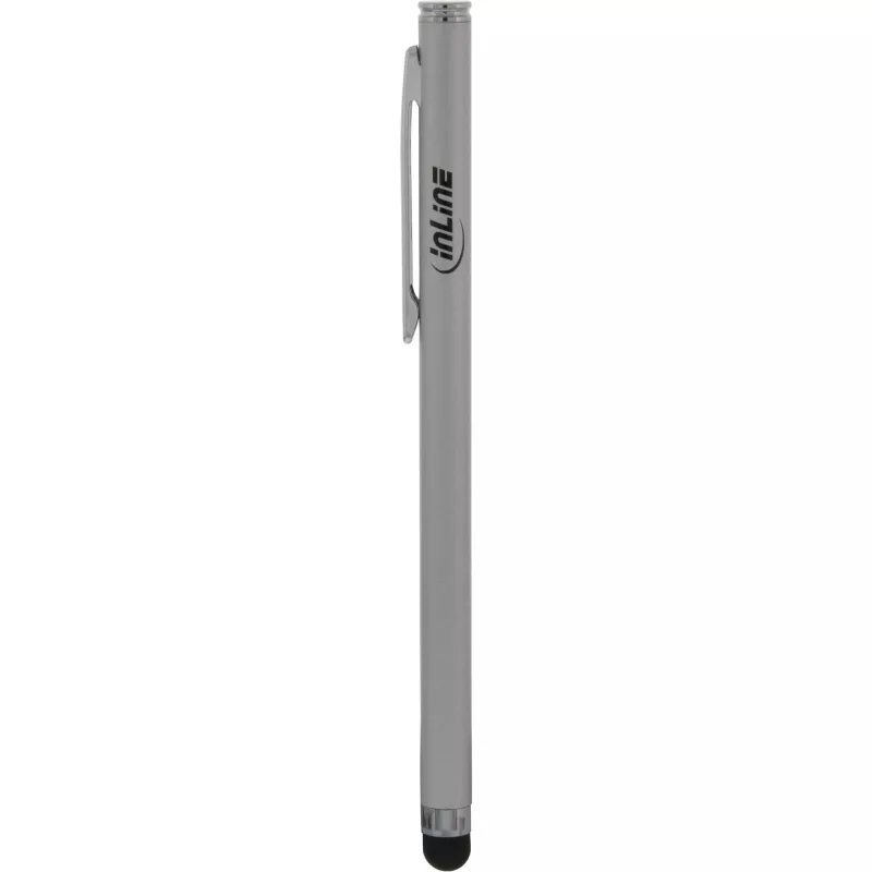 InLine Stylus, Pen for Touchscreens of Smartphone & Tablet, silver
