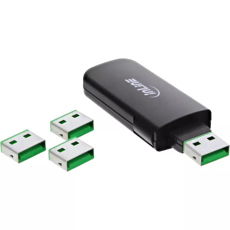 InLine 20pcs refill pack for USB Portblocker Green 55723N