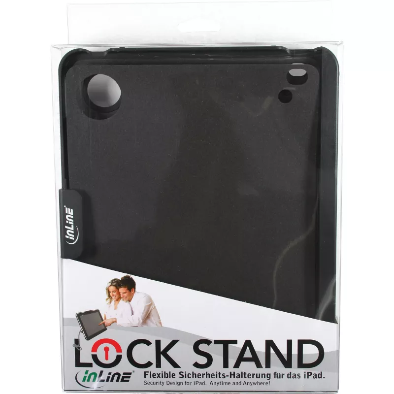 InLine iPad Security Case Stand with Security Lock and Key 2m