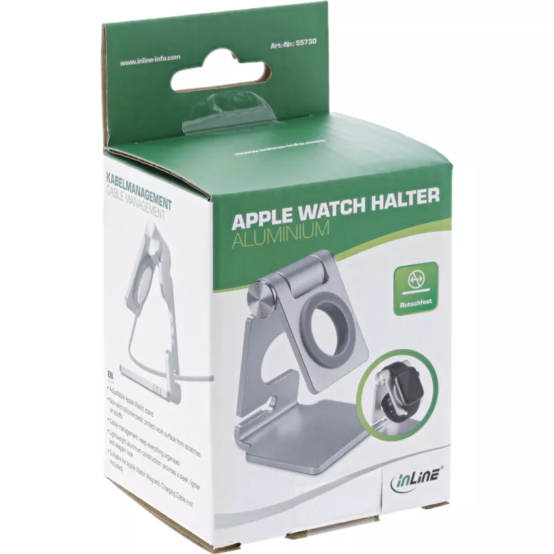 Holder InLine Aluminium Holder for the Apple Watch Silver