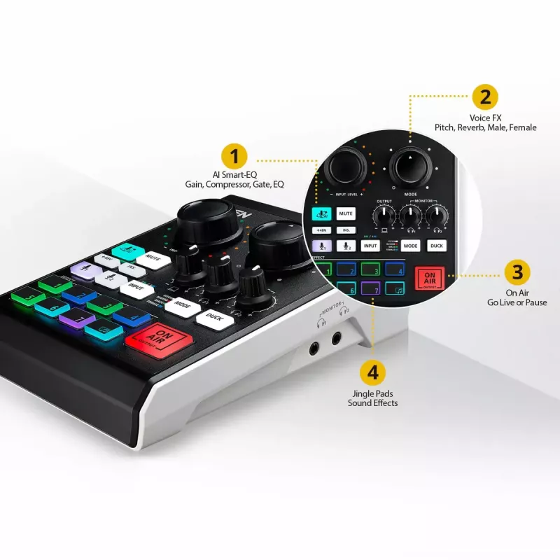 Audio Mixer ATEN MicLIVE 6-CH 6 Channels 24 bit 96 kHz