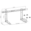 Air conditioner support bracket InLine white 775mm 400mm 365mm