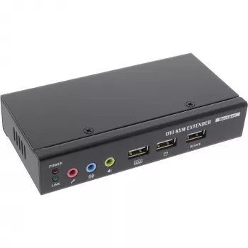 InLine DVI USB KVM Extender over TP Cable with Audio up to 50m