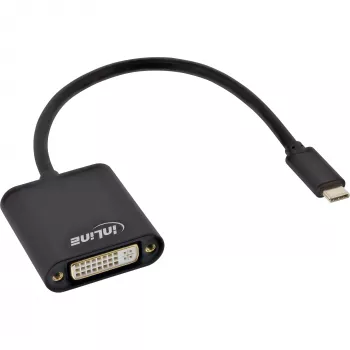 USB Display Converter InLine 64103B USB-C Male to DVI Female