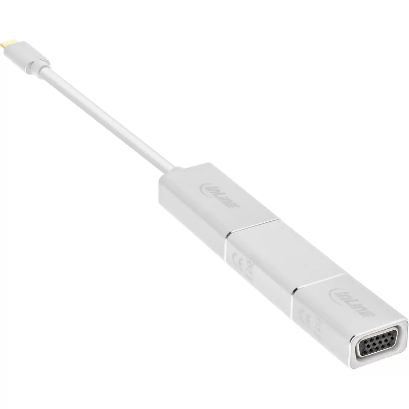 InLine USB Display Converter Set 6-in-1, 4K/60Hz silver