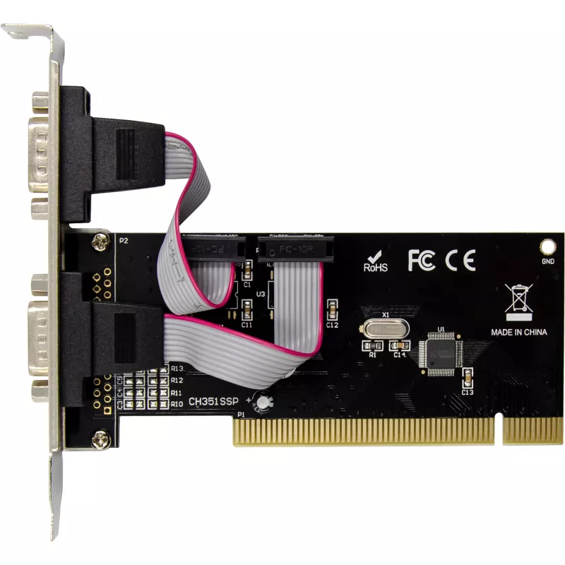 InLine PCI Multi I/O Controller Card 2 DB9 Serial Ports