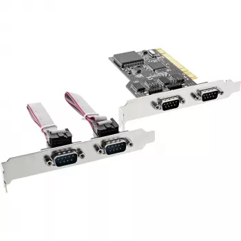 InLine PCI Multi I/O Controller Card 4 DB9 Serial Ports