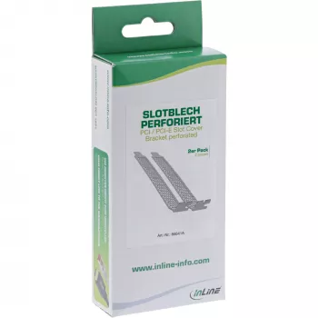 InLine PCI / PCI-E Slot Cover Bracket perforated 2pcs. Set