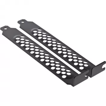 InLine PCI / PCI-E Slot Cover Bracket perforated 2pcs. Set black