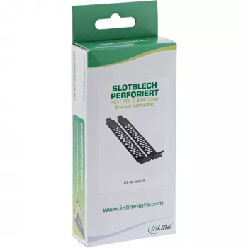 InLine PCI / PCI-E Slot Cover Bracket perforated 2pcs. Set black