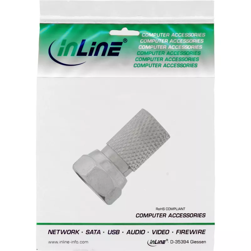 InLine F-Plug male for Coax Cable with Cable sheath 7.5mm