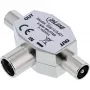 InLine Antenna T-Splitter for TV 1x Coax female to 2x Coax male 69914