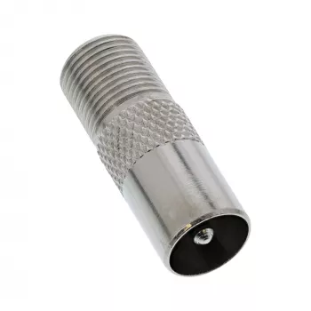 Coaxial Adapter IEC Male Antenna to F-Plug Female InLine 69915D