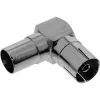 InLine Antenna Coaxial Connector IEC male to female angled metal 69915M