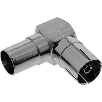 InLine Antenna Coaxial Connector IEC male to female angled metal 69915M
