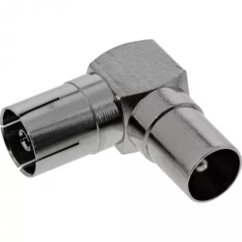 InLine Antenna Coaxial Connector IEC male to female angled metal 69915M