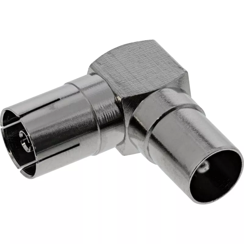 InLine Antenna Coaxial Connector IEC male to female angled metal 69915M