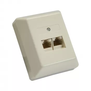 InLine ISDN Wall Plate 2x RJ45 female 2x 8 Port 69988B