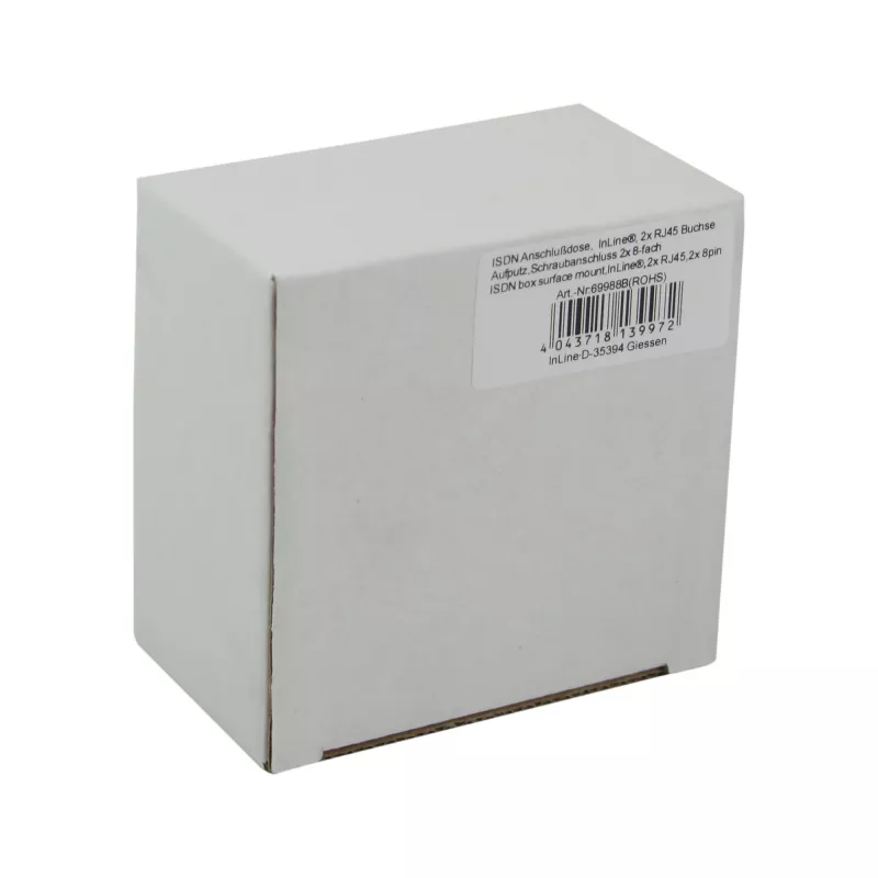 InLine ISDN Wall Plate 2x RJ45 female 2x 8 Port 69988B