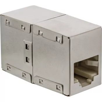InLine Cat.5e Adapter fully shielded metal 2x RJ45 female to female direct