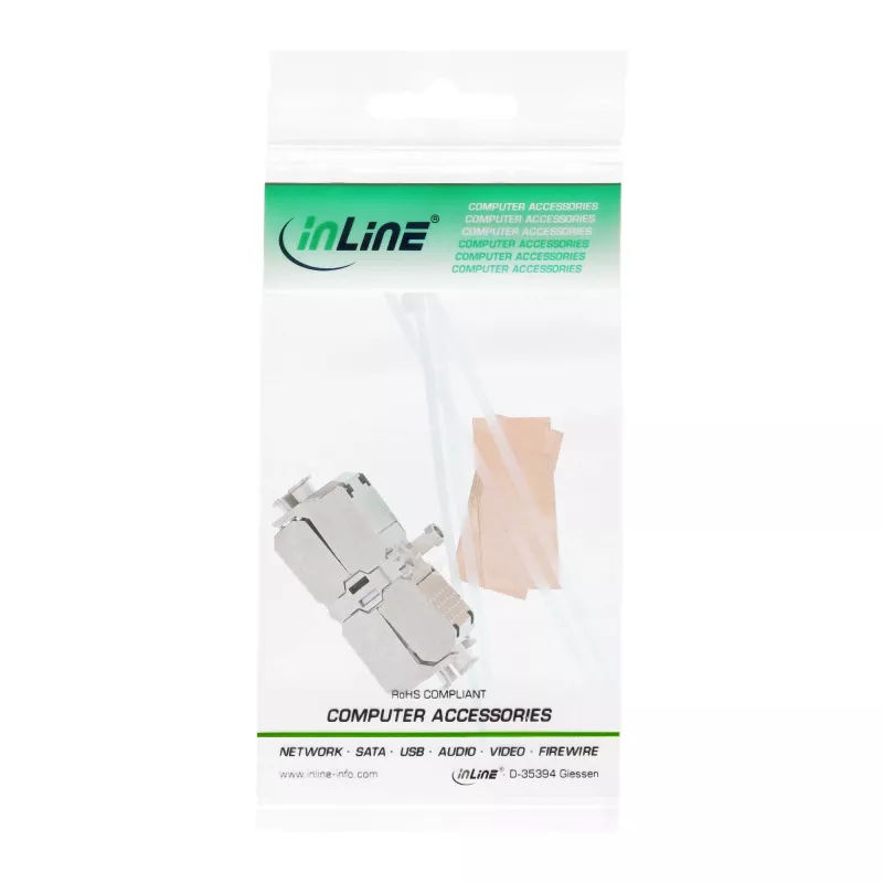 InLine , Cable connector, Cat.6A, LSA, shielded