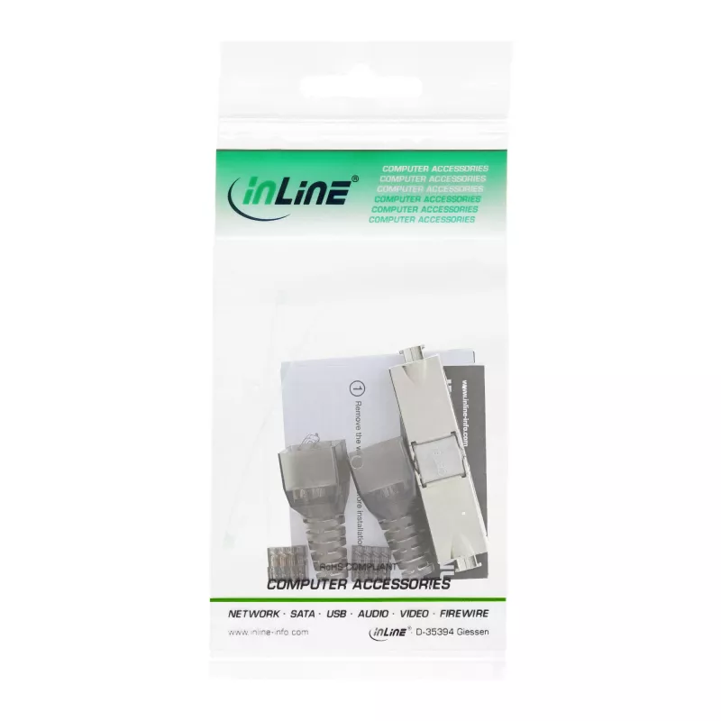 InLine Cable connector Cat.6A, shielded, narrow version