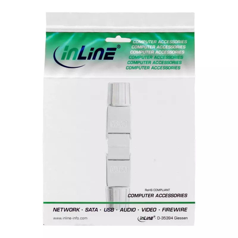 InLine Cable connector Cat.6A shielded tool free coupler 69992E