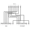 InLine Cat.5e ISDN T-Adapter RJ45 male to 2x RJ45 female 15cm