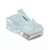 InLine modular plug 10P10C for crimping western jack to ribbon cable, transparent plastic, 10 pcs
