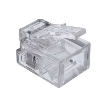 InLine Modular Plug 6P4C RJ11 for Crimping to Round Cable, 10 pcs.