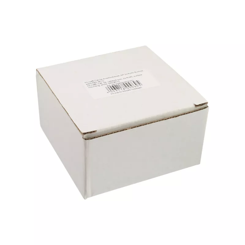 InLine Cat.5e Network Box 2x RJ45 surface mounting white RAL9010