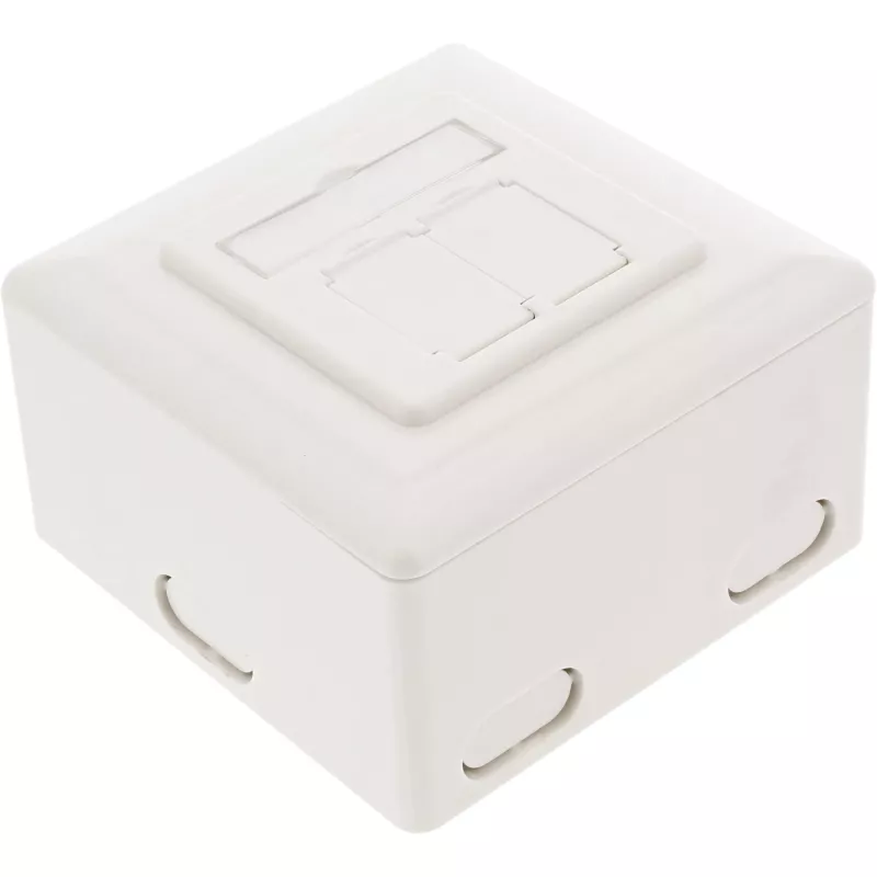 Wall Outlet Box surface or concealed mount 2x RJ45 vertical InLine 75602K