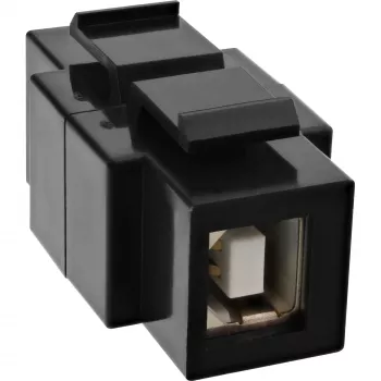 InLine USB 2.0 Snap-In module, USB 2.0 A female/female, white housing