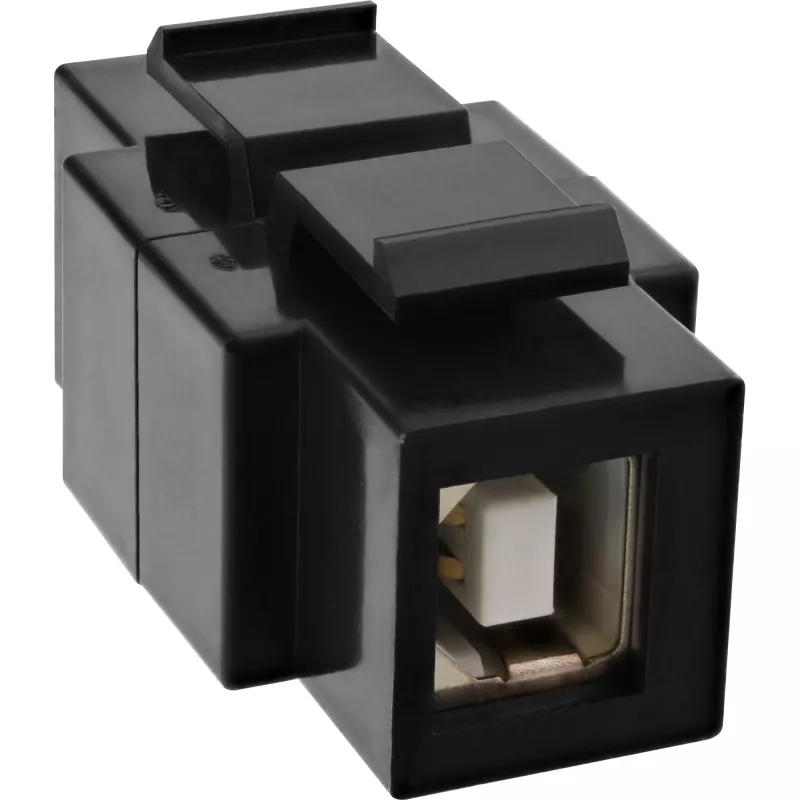 InLine USB 2.0 Snap-In module, USB 2.0 A female/female, white housing
